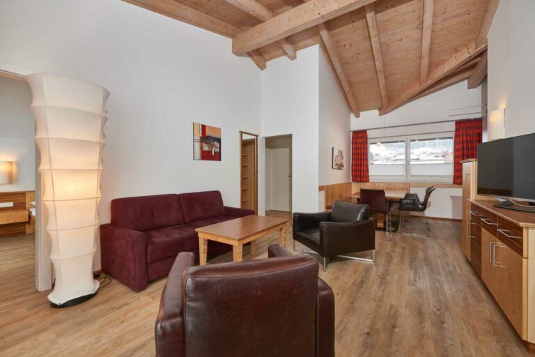 Lounge - & Wohnbereich im Appartement Burgblick